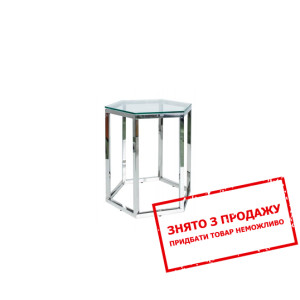 Стіл журнальний Signal Conti Прозорий/хром...