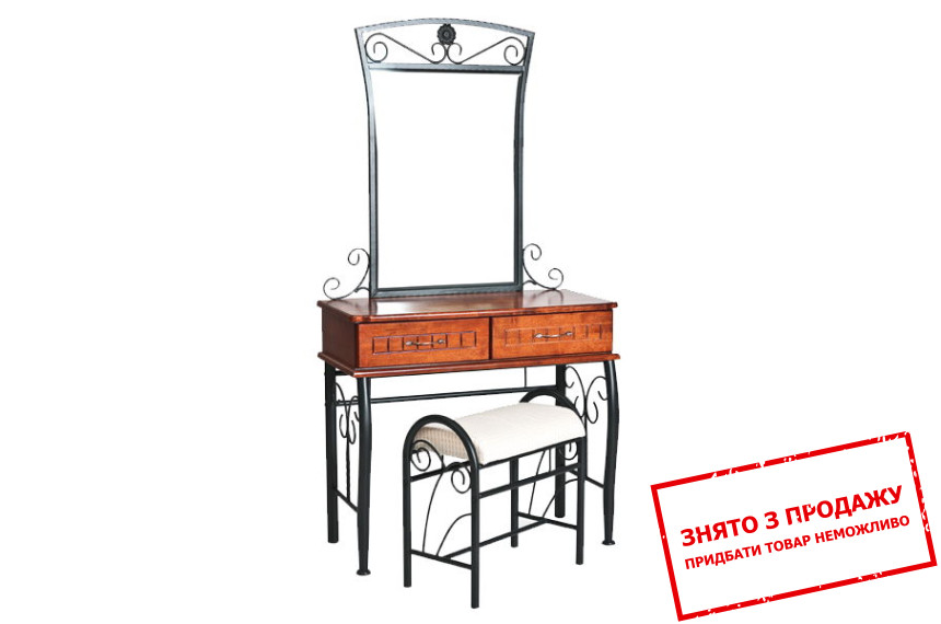 Туалетний стіл з дзеркалом і пуфом Signal Sophia