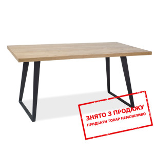 Стіл обідній Signal Falcon 150x90 Масив дуб/чорний...