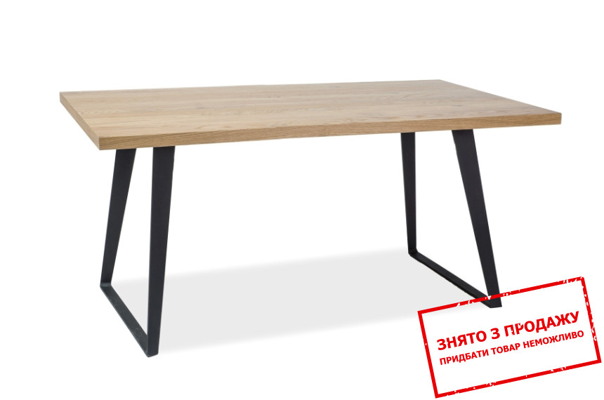 Стіл обідній Signal Falcon 150x90 Масив дуб/чорний