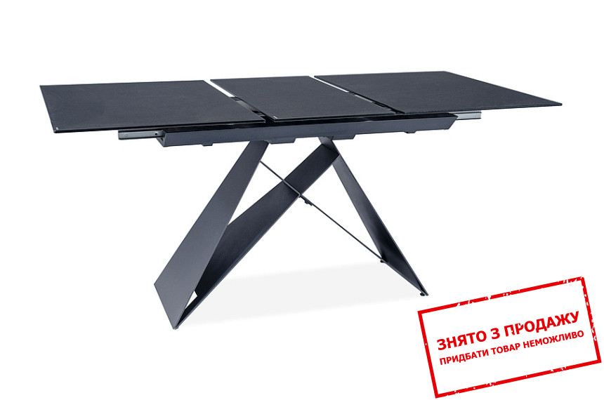 Стіл розкладний Signal Westin SG 120x80/160 Чорний матовий