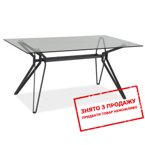 Стіл обідній Signal Tivoli 160x90 Прозорий/сірий...