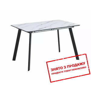 Стіл розкладний Signal BARI 120x80/160 Білий ефект...
