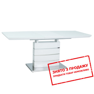 Стіл розкладний Signal Leonardo 140x80/180 Білий л...
