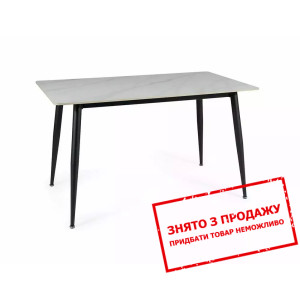 Стіл обідній Signal RION 160x90 Білий/чорний карка...