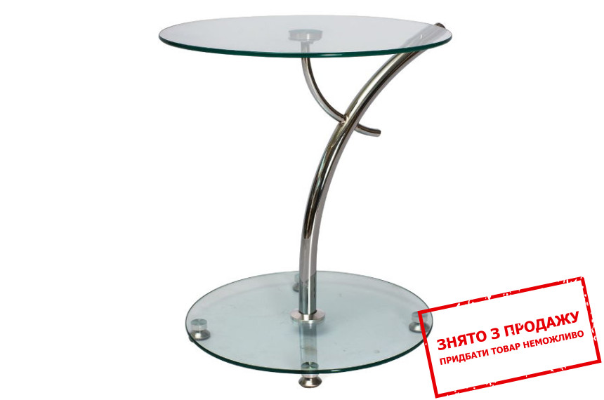 Стіл журнальний Signal Muna Прозорий/хром