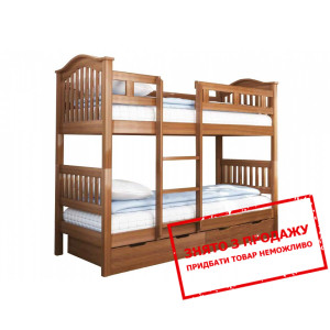 Ліжко двоярусне дерев'яне Venger Максим з 2 шухляд...