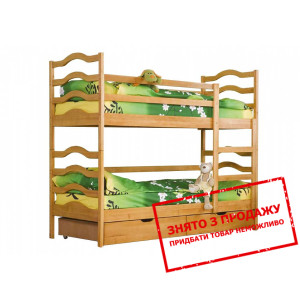 Ліжко двоярусне дерев'яне Venger Софія з ящиками...