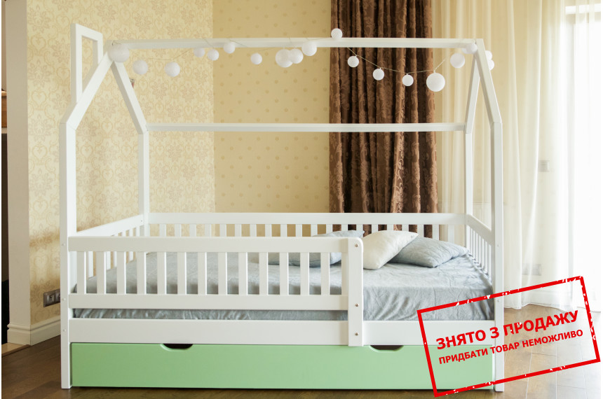 Ліжко будиночок дерев'яне Venger Віккі New + з 1 шухлядою