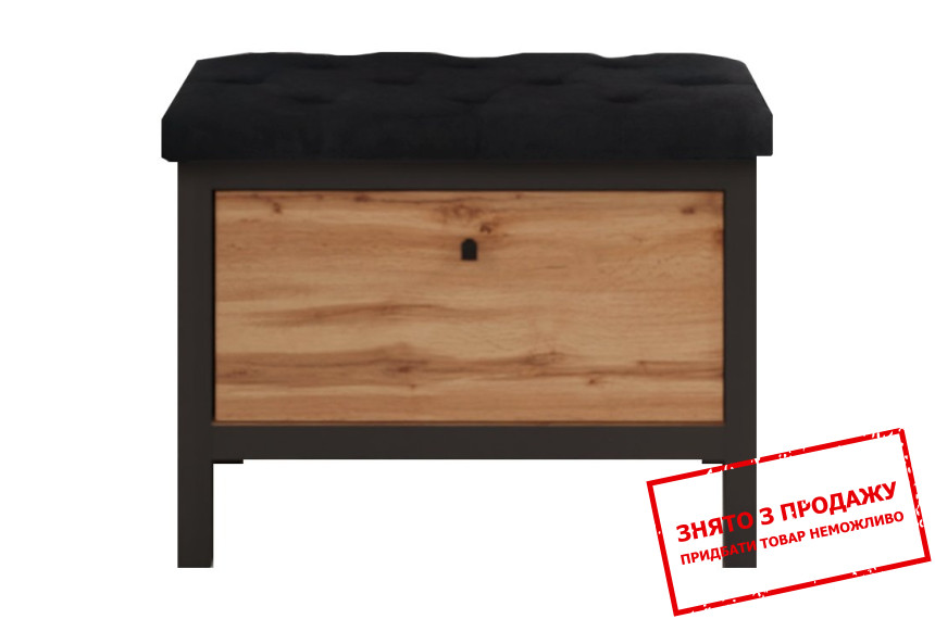 Тумба для взуття Чос Люкс / Chos Lux KOM1D Гербор 1-дверна Дуб тахо/чорний