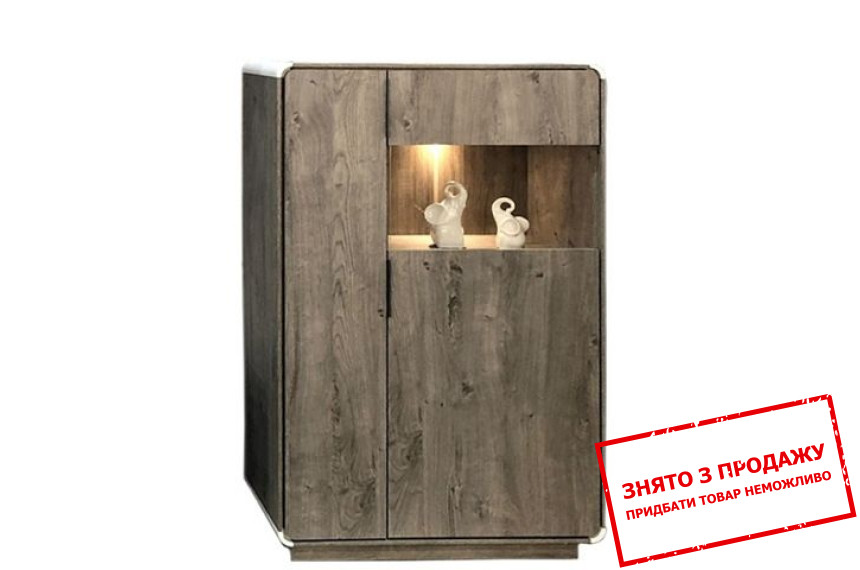 Вітрина Аліса REG1D1W Гербор 2-дверна Шварцвальд/німфея альба