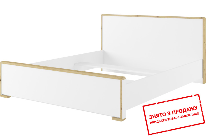 Ліжко (каркас) Бука / Buka LOZ160 Гербор двоспальне Німфея альба/дуб артизан