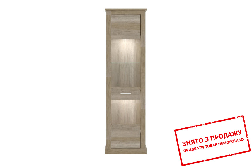 Вітрина Хелен / Helen REG1W L/P Гербор 1-дверна Дуб корабельний