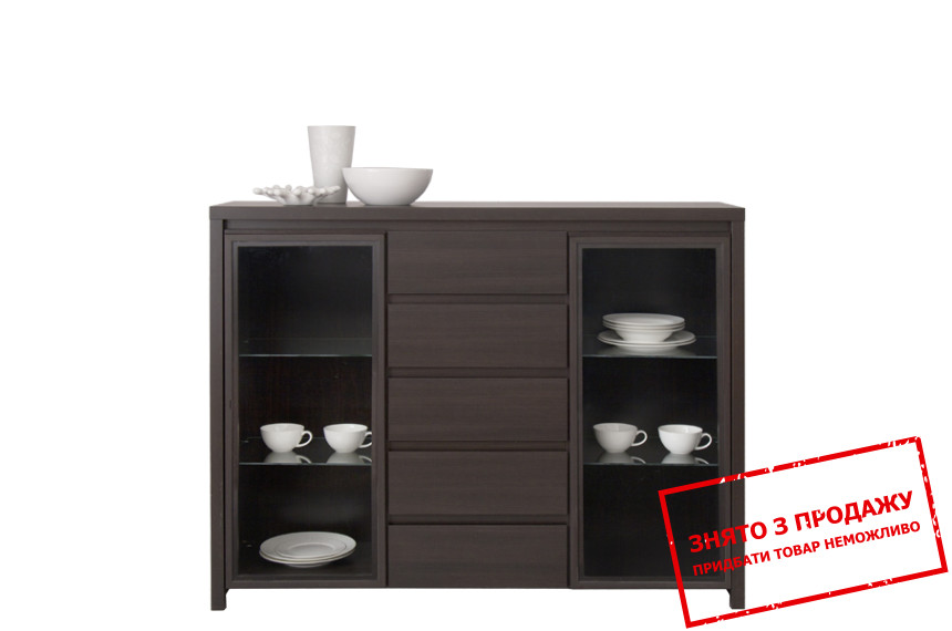 Вітрина Каспіан Дуб мілано темний KOM2W5S БРВ