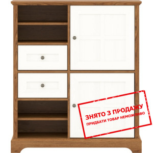 Тумба Лана / Lana KOM2D2S Гербор 2-дверна з 2 шухлядами Горіх верона/ясен сніжний