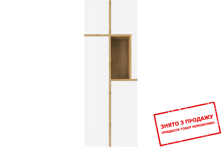 Пенал / Шафа з полицями Лайн / Line REG4D Гербор 4-дверний Німфеа альба/горіх верона