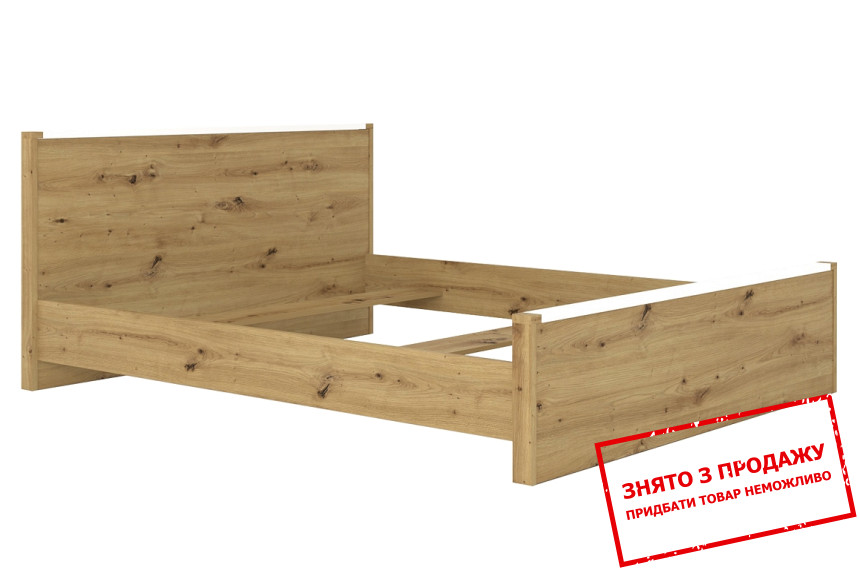Ліжко (каркас) Рутенія / Rutenia LOZ160 Гербор двоспальне Дуб артизан/німфея альба