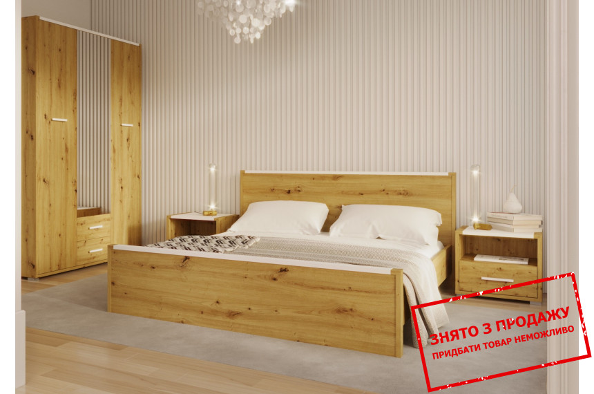 Набір меблів у спальню Рутенія / Rutenia Гербор Дуб артизан/німфея альба