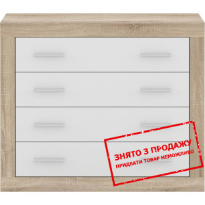 Комод Сара / Sara KOM4S Гербор з 4 шухлядами Дуб сонома/німфеа альба