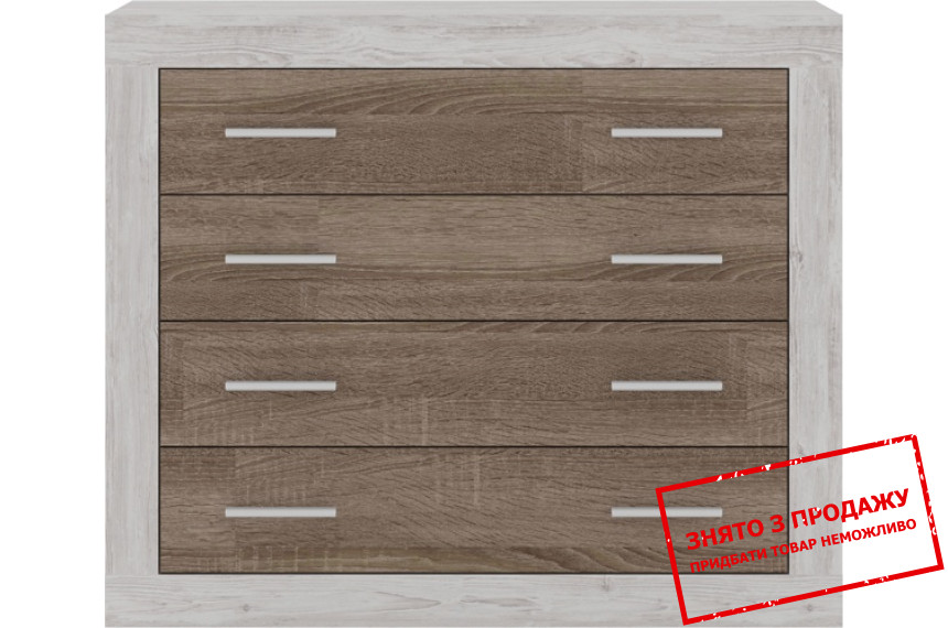 Комод Сара / Sara KOM4S Гербор з 4 шухлядами Сосна каньйон/дуб сонома трюфель