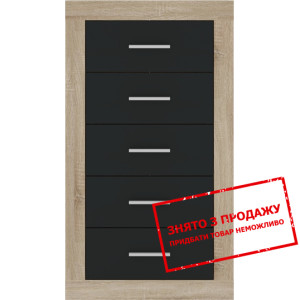 Комод Сара / Sara KOM5S Гербор з 5 шухлядами Дуб сонома/антрацит