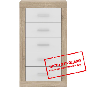 Комод Сара / Sara KOM5S Гербор з 5 шухлядами Дуб сонома/німфеа альба