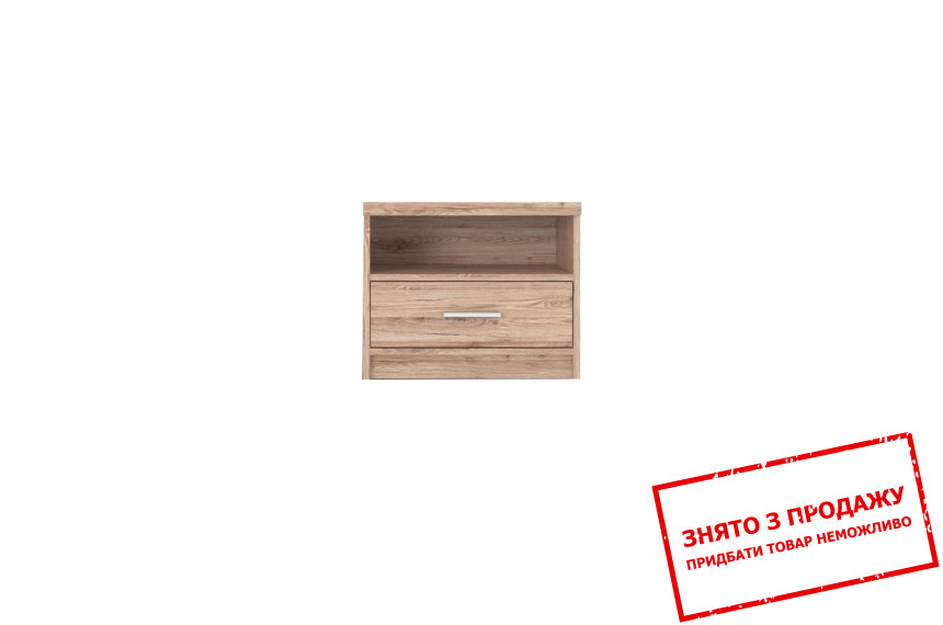 Тумба приліжкова Шанталь / Shantal KOM1S Гербор з 1 шухлядою Дуб санремо світлий