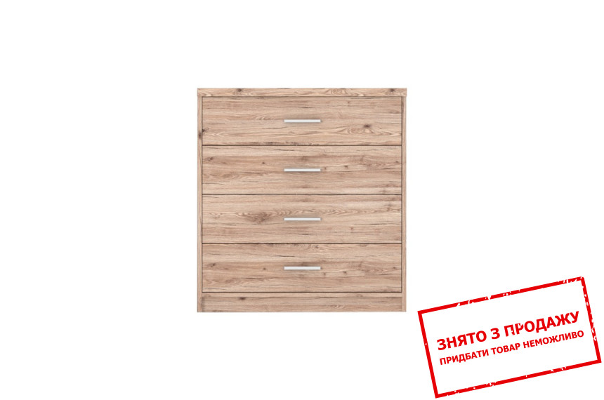 Комод Шанталь / Shantal KOM4S Гербор з 4 шухлядами Дуб санремо світлий