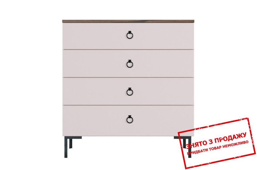 Комод Сімпл / Simple KOM4S БРВ з 4 шухлядами Кашемір/вяз ліберті світлий
