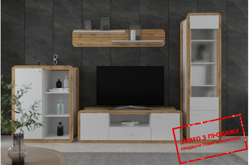 Стінка у вітальню Скі / Ski Гербор Німфея альба/дуб аппалачі