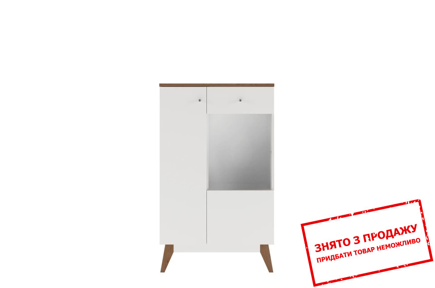 Вітрина Тата / Heda REG1D1W Гербор 2-дверна Німфея альба/горіх верона