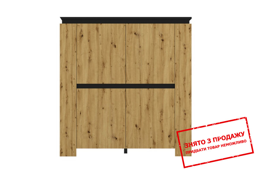 Комод Томас / Tomas KOM4D Гербор 4-дверний Дуб артизан/чорний