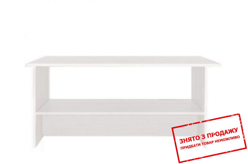 Стіл журнальний Вушер / Fever LAW120 Гербор Німфеа альба/білий глянець