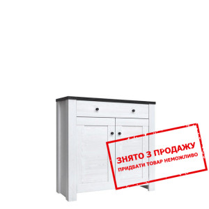 Тумба-Комод Антверпен / Antverpen KOM2D1S БРВ 2-дверна з 1 шухлядою Ясен сніжний/дуб морений