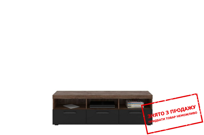 Тумба під ТВ Блеквуд RTV3S Гербор з 3 шухлядами Дуб техас/чорний