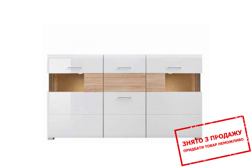 Комод-Вітрина з підсвічуванням Фан KOM2W1D1S/9/17 БРВ