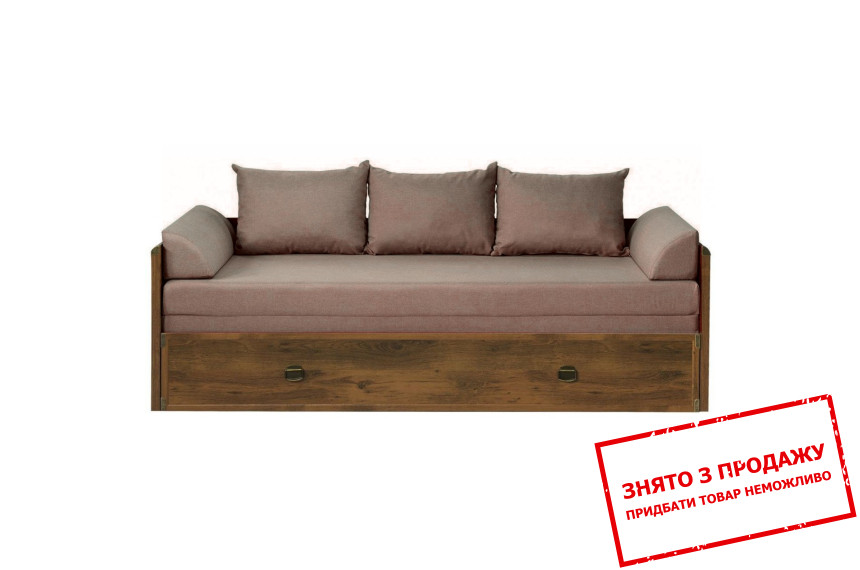 Ліжко-диван розсувний Індіана / Indiana JLOZ80/160 БРВ з матрацом з подушками Дуб шутер