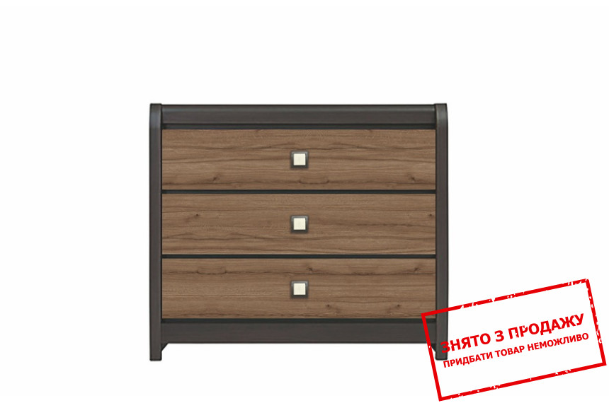 Комод Лорен / Loren KOM3S БРВ з 3 шухлядами Венге магія/монтеверде