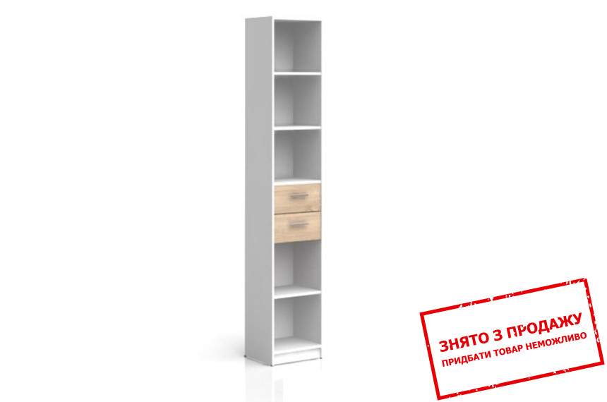 Стелаж Непо Німфеа альба/дуб Сонома REG2S/40 Гербор