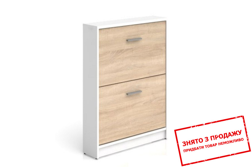 Тумба для взуття Непо Німфеа альба/дуб сонома SFB2K Гербор