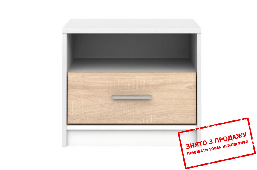 Тумба приліжкова Непо Німфеа альба/дуб сонома KOM1S Гербор