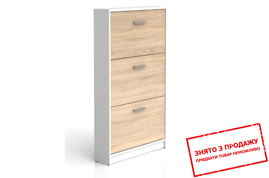 Тумба для взуття Непо Німфея альба/дуб сонома SFB3K Гербор