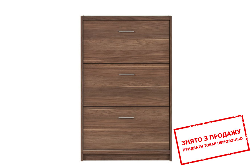 Тумба для взуття Опен SFB3K Гербор 3-дверна Горіх каліфорнійський