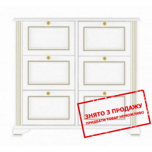 Тумба для взуття Вайт 6D Гербор 6-дверна Ясен сніж...