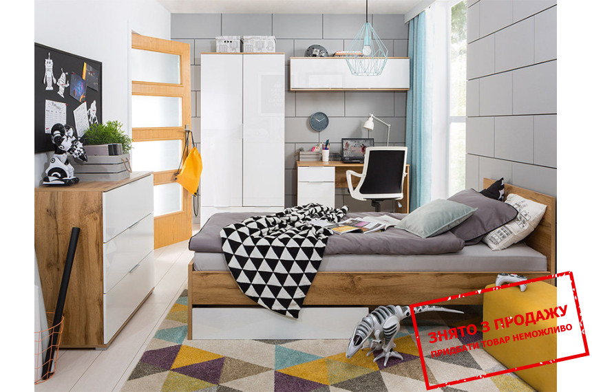 Набір меблів у дитячу Злата / Zele БРВ Дуб тахо/білий матовий