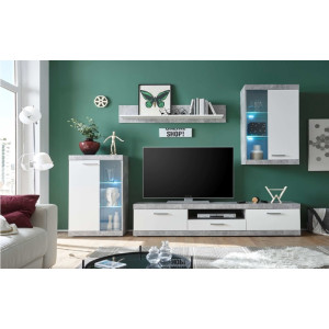 Стенка в гостиную Кетлин / Catlin БРВ Бетон/нимфея...