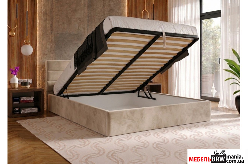 Ліжко (з підйомним механізмом) Вікторія / Viktoria 180x200 Арбор з м'яким ізголів'ям двоспальне