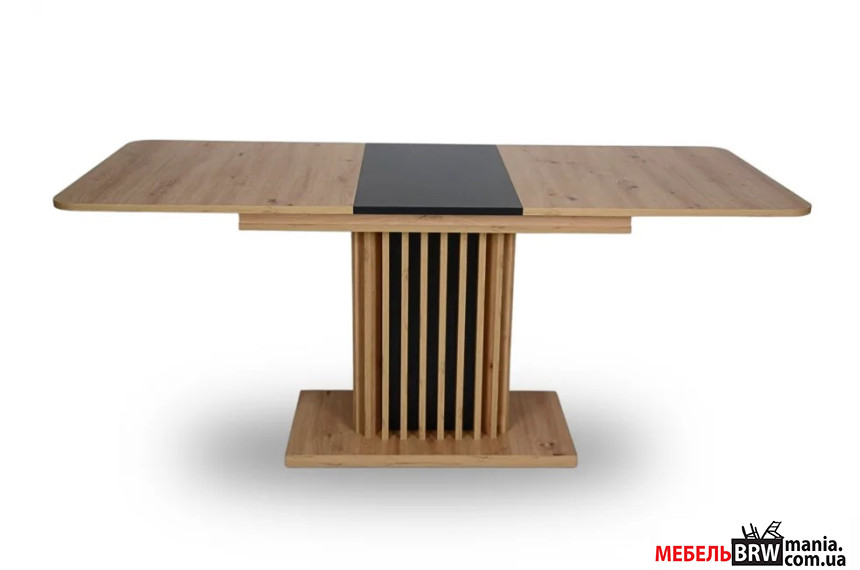 Стол раскладной Casandra Intarsio 140x80/180 Дуб артизан/черный