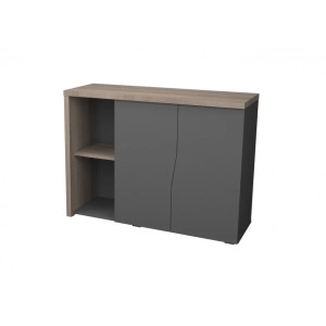 Комод Connect E Intarsio 2-дверный Дуб сонома трюфель/антрацит