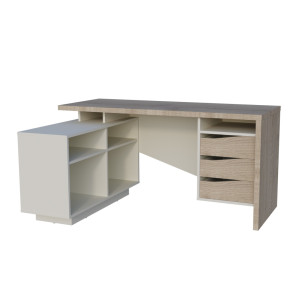 Стіл комп'ютерний Connect 3 Intarsio кутовий з 3 ш...